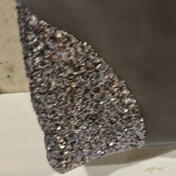 Arden B Exclusive Silver Sequin and Satin Mini Party Dress - Size M - Picture 8 of 10